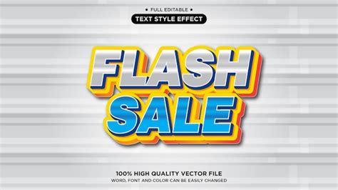 Vente Flash Vecteur D Effet De Texte Moderne Modifiable Vecteur Premium