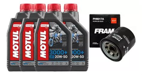 Kit Troca Oleo E Filtro Kawasaki Z750 Motul 3000 20w50 Parcelamento