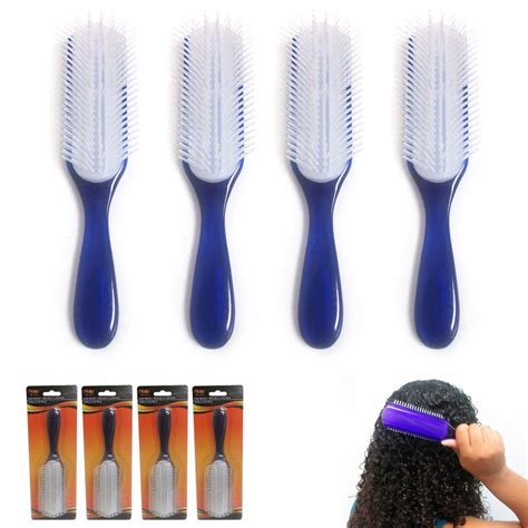 4 Pc Detangling Brush Wet Detangler Comb Hair Brush Salon Styling Tamer Shower