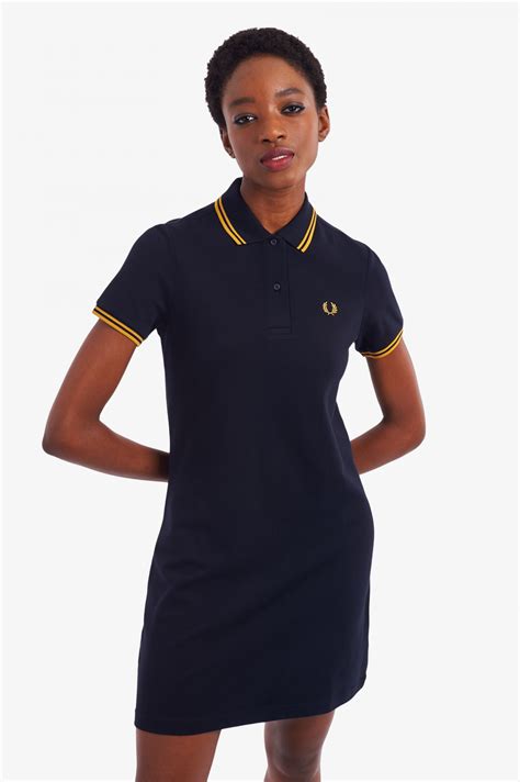 Twin Tipped Fred Perry Shirt Dress Navy Women S Dresses Polo Dresses And Shirt Dresses