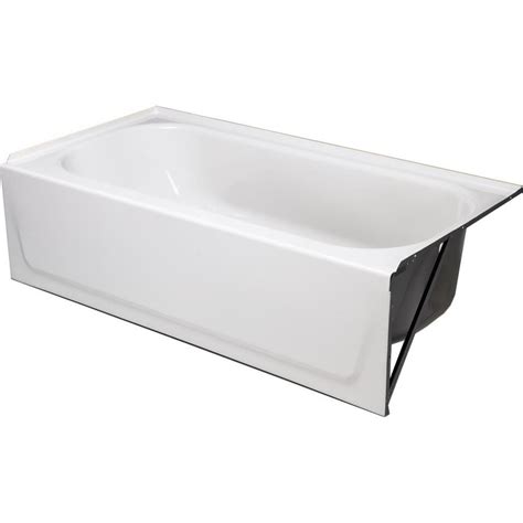 Briggs Enameled Steel Rectangular Alcove Bathtub With Left Hand Drain