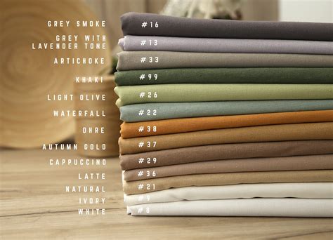 Light Olive 26 Linen Cotton Fabric By The Yard Green Linen Etsy