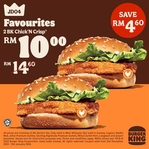 Burger King Under Rm12 Coupon Deals On Jan 2024