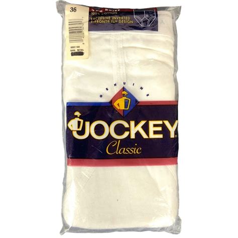 Jockey Classic Briefs 3 Pack Underwear Mens Size 36 White Cotton Y