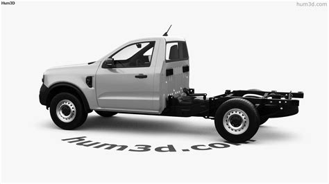 360 View Of Ford Ranger Single Cab Chassis Xl 2024 3d Model 3dmodels