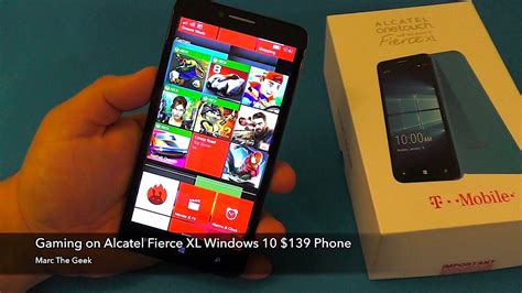 Gaming On Alcatel Fierce XL Windows 10 139 Phone YouTube