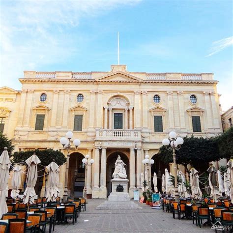 National Library And Statue Of Queen Victoria Valletta Malta Find A