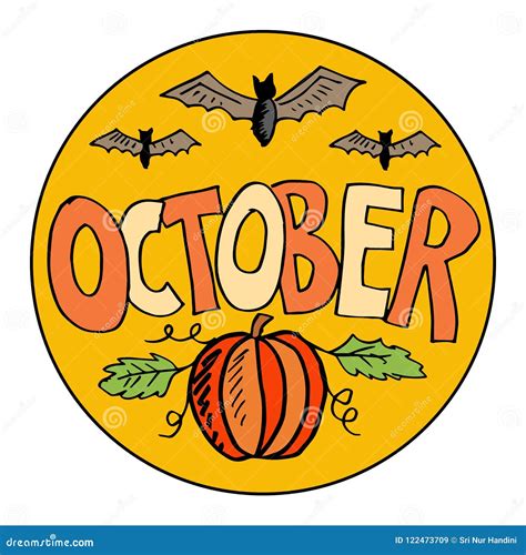 October Coloring Pages For Kids Cartoon Vector | CartoonDealer.com ...