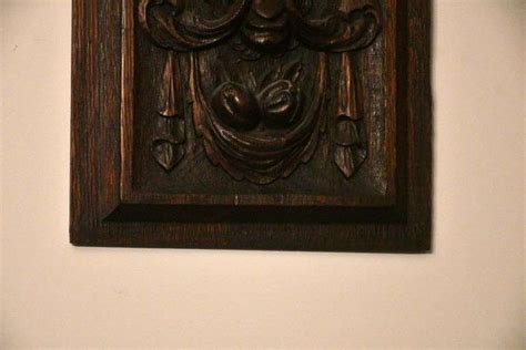 Carved Oak Wall Plaque 1202 013 R H Lee Co Auctioneers