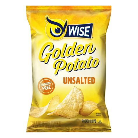 Wise Foods Unsalted Potato Chips 3 Pack 75 Oz Sharing Size Bags