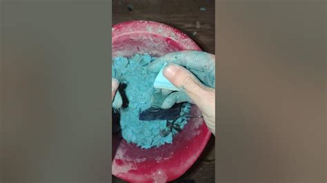 2 Blue Dyed Gym Chalk Blocks 🤍 Asmr 🤍 Oddly Satisfying 🤍 Dyed Gym Chalk