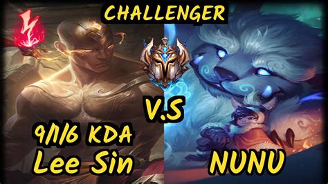 Lamabear Lee Sin Vs Nunu Willump Kda Jungle Challenger