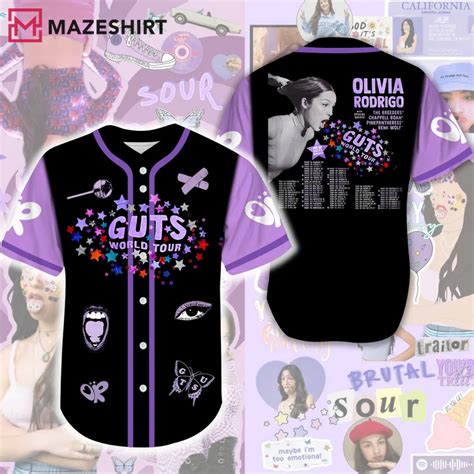 Guts World Tour Olivia Rodrigo 3D Baseball Jersey