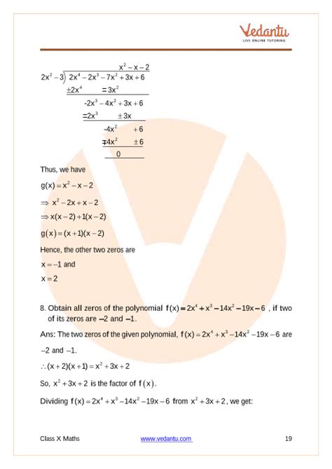 Cbse Class 10 Mathematics Chapter 2 Polynomials Important Questions