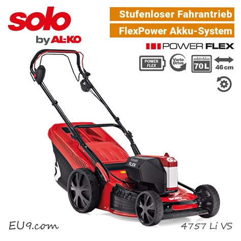 SOLO PowerFlex 4757 Li VS Akku Rasenmäher by ALKO