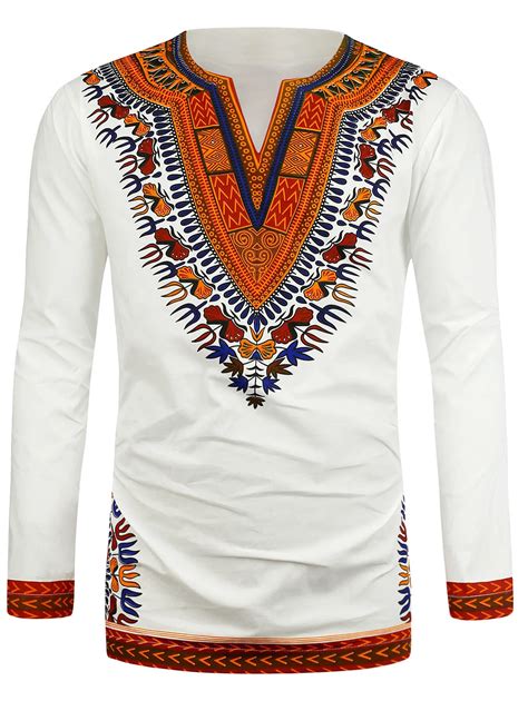 Hot New Dashiki Traditional African National Style Mens Long Sleeve