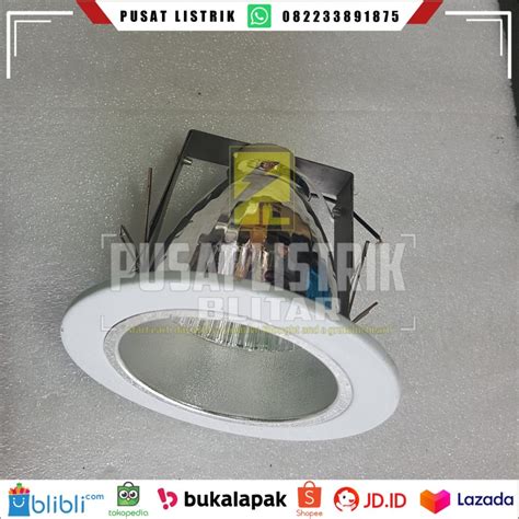 Jual Downlight Plafond Ukuran 2 5 Inch 2 Kaki Putih Fitting Lampu