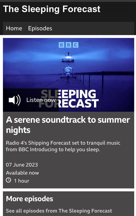 BBC Sounds The Sleeping Forecast Joe Dworniak