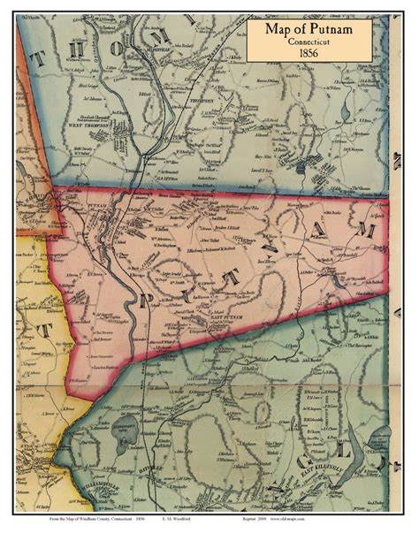 Windham County Ct Single Map Reprints