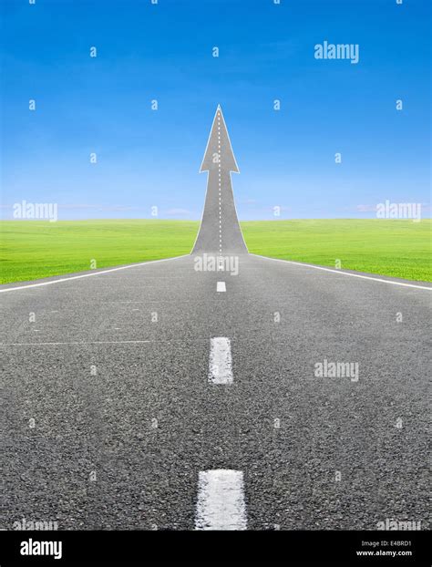 Highway Road Going Up As An Arrow Stock Photo Alamy