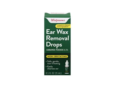 Walgreens Ear Wax Removal Drops 0 5 Fl Oz 15 Ml Ingredients And Reviews