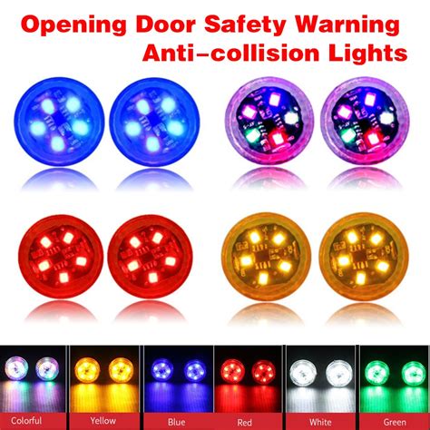 Pcs Magnetic Wireless Led Car Door Opening Warning Lights Waterproof