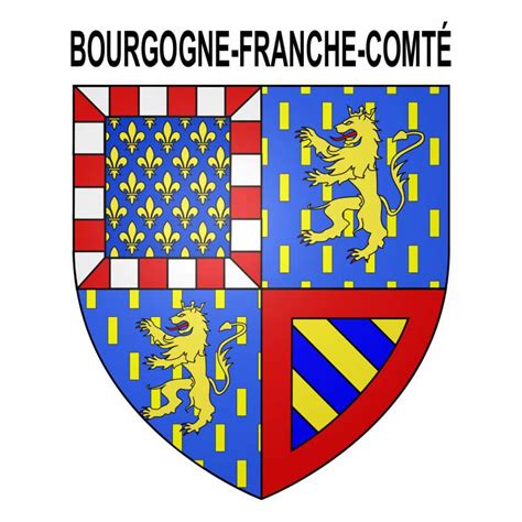 Blason Bourgogne Franche Comté Autocollant Pour Plaque Immatriculation