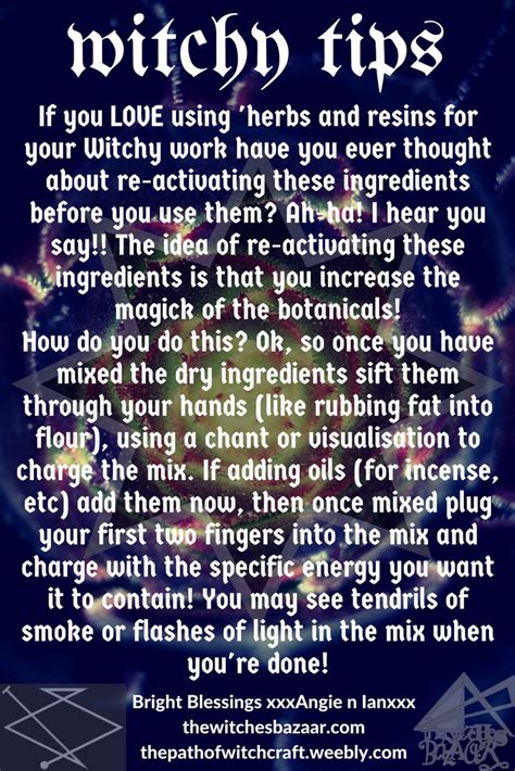 Witchy Tips Very Useful Handy Hints And Tips For Witches For Our