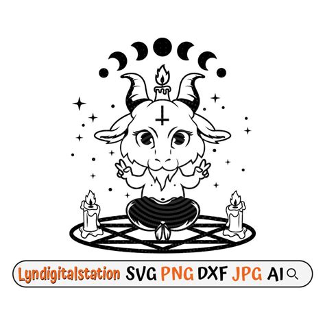 Baby Baphomet Svg Baphomet Clipart Satanic Deity Cut File Baby Demon ...