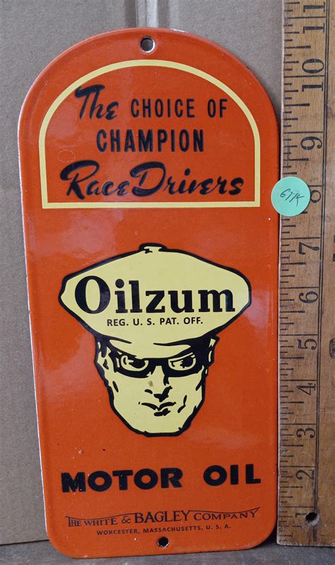 Lot Porcelain Oilzum Motor Oil Sign