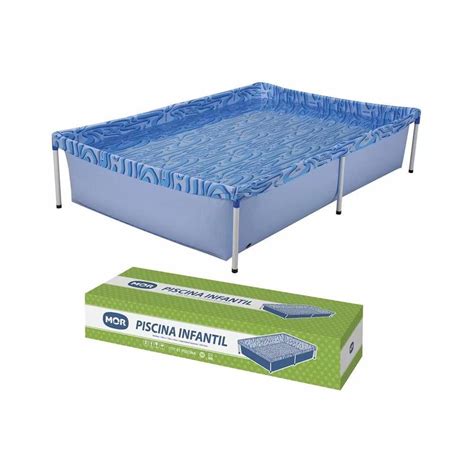 Piscina Infantil Mor Pvc Estruturada L Azul No Shoptime