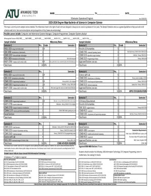 Fillable Online Degree Map Bachelor Of Science In Computer