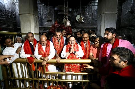 Bjp National President Shri Jp Nadda Offered Prayers At Mata