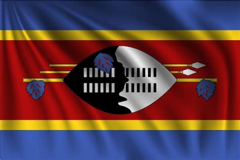 Premium Vector Waving Nigeria Swaziland Vector Image