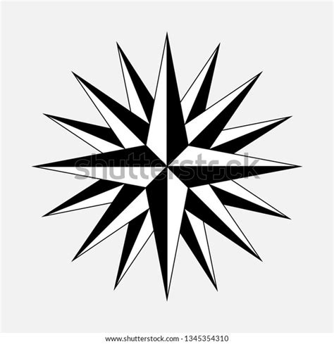 Illustration Compass Rose Vector Icon Stock Vector Royalty Free