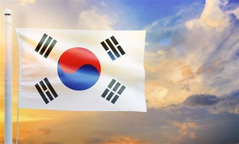 Premium Photo | South_korea country flag, isolated 3d waving flag,