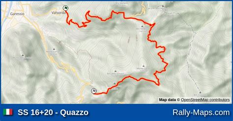 SS 16 20 Quazzo Stage Map Rallye Sanremo 1977 Rally Maps