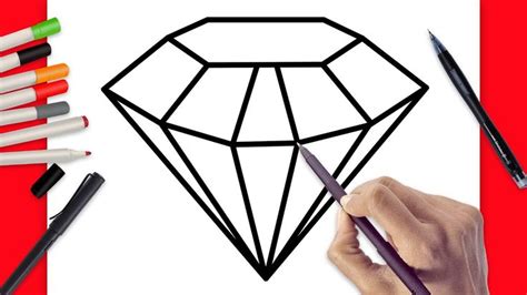 How To Draw A Diamond Step By Step Easy In Draw Drawings Diamond