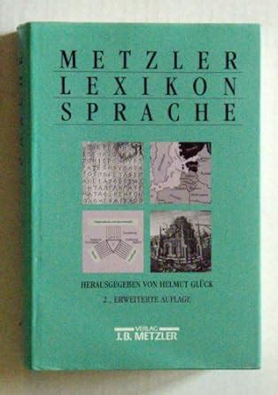 Metzler Lexikon Sprache Glück Helmut Amazon de Bücher