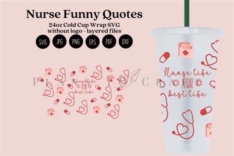 5 Nurse Quotes 24oz Tumbler Wrap Svg Designs Graphics