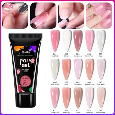 15ml Gel Nail Polish Extension Clear Polygel Nail Design Jelly Nail