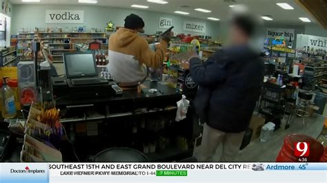 Oklahoma City Liquor Store Robbery Caught On Camera Police Searching