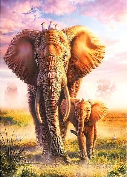 Mxjsua Elephant Diamond Painting Kits D Diamond Painting Kits For