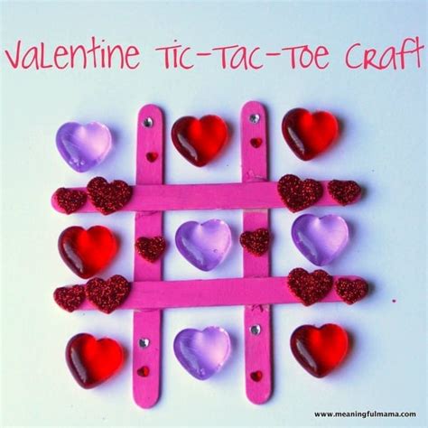 Valentine Heart Tic Tac Toe Craft