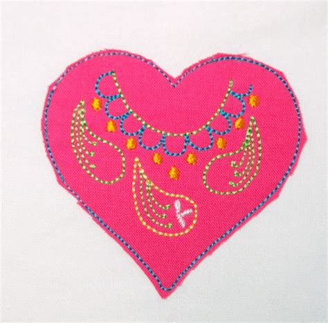 Embroidered Heart Pin And Free Embroidery Design Weallsew