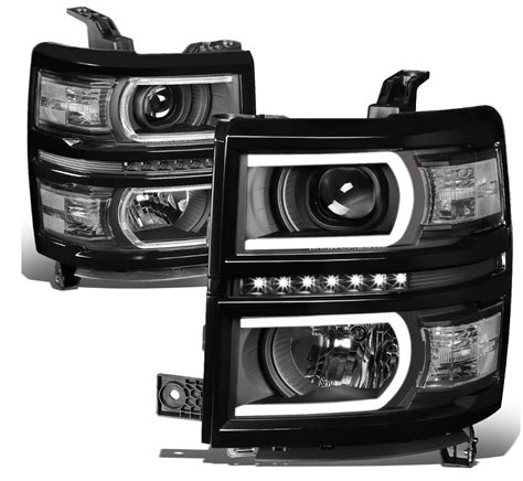 2014 And 2015 Chevy Silverado 1500 Led Drl Projector Headlights La Zona