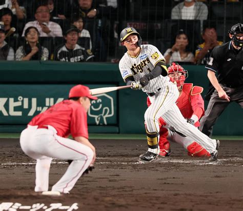 【阪神】森下翔太、初球捉えた大飛球もあと一伸び足りずフェンス際の左飛で2戦連発ならず プロ野球写真ニュース 日刊スポーツ