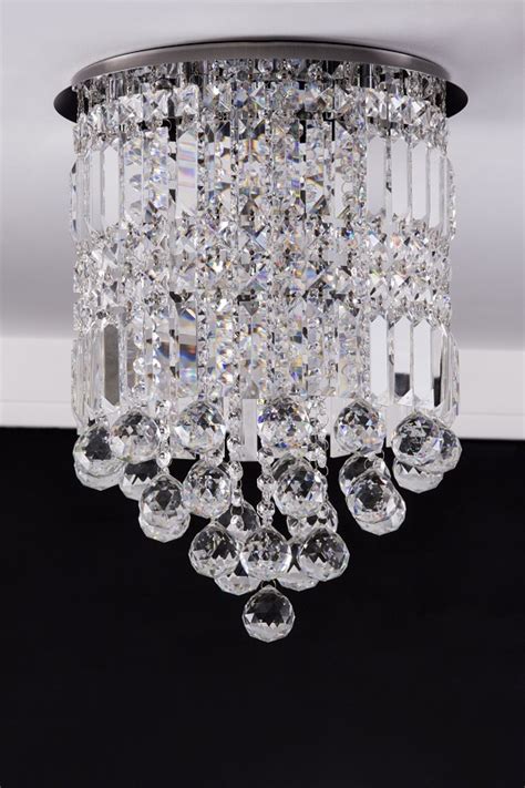 Lustre Plafon Pir Mide Redondo Cristal Ret Ngular Cm