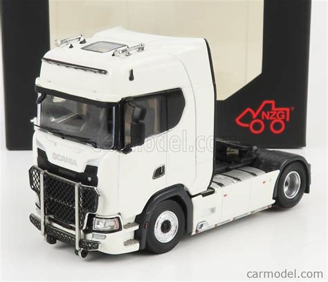 NZG LX10640050 Scale 1/64 | SCANIA S730 V8 TRACTOR TRUCK 2-ASSI 2017 WHITE