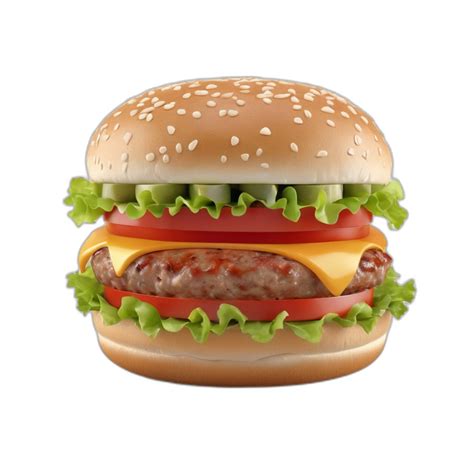 3d Rendered Zinger Burger 38869100 Png